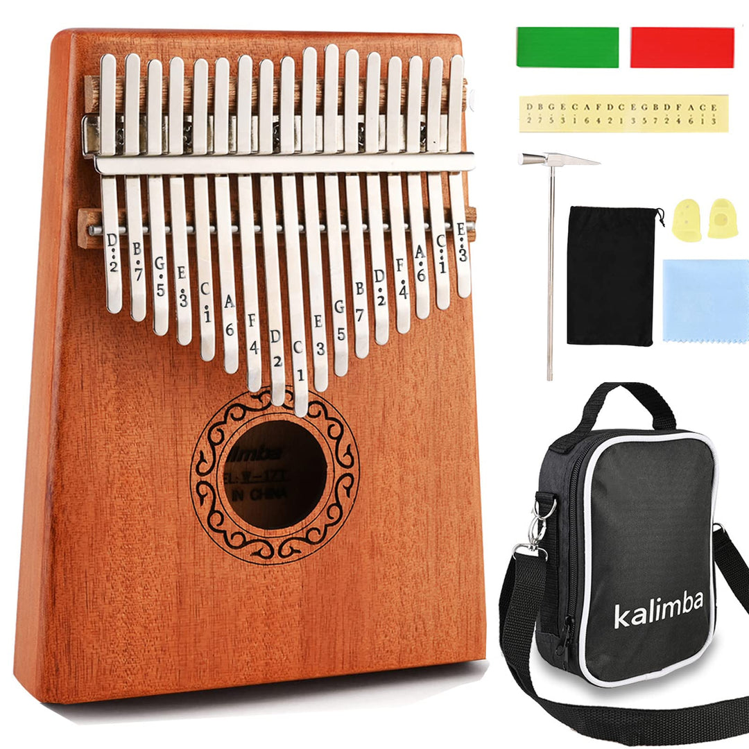 Kalimba 17 Schlüssel, Nabance Daumenklavier Kalimba Professionelles Finger Daumen Piano Karimba Inst