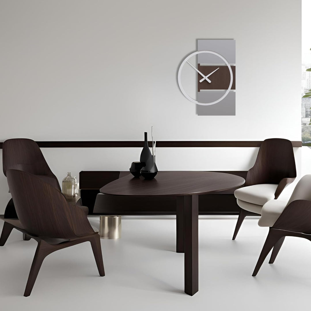 CalleaDesign 45 cm Adam Wanduhr aus Wengé-Eiche Wengé Eiche, Wengé Eiche