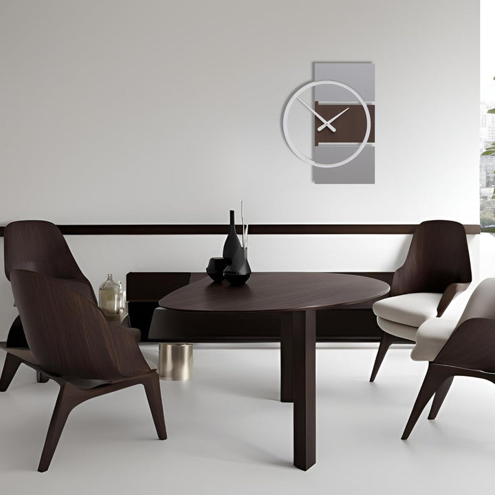 CalleaDesign 45 cm Adam Wanduhr aus Wengé-Eiche Wengé Eiche, Wengé Eiche