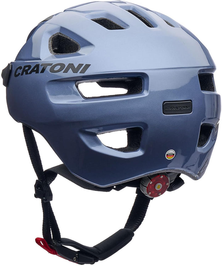 Cratoni C-Swift Allroundhelm Fahrradhelm Inlinerhelm Radhelm, Grösse Uni Blau Metallic Glänzend, Bla