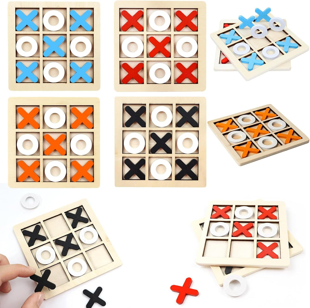 Kindergeburtstags Gadget, 20 Stück Mini-Tic-Tac-Toe-Brett aus Holz für Kinder Spieltisch aus Holz Xo