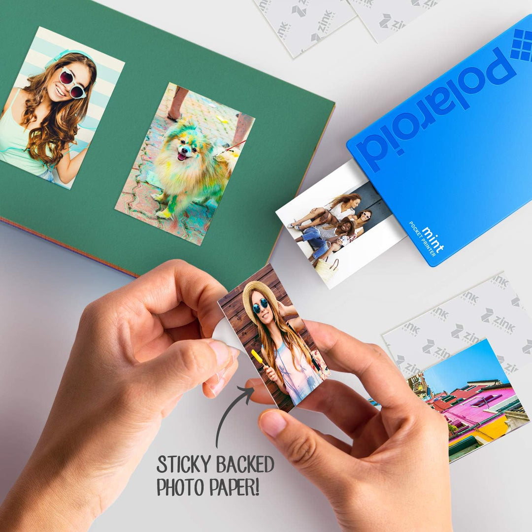 Polaroid Mint: Taschendrucker mit Zink-Papier. Bluetooth für Android- und iOS-Geräte. Druckt in selb