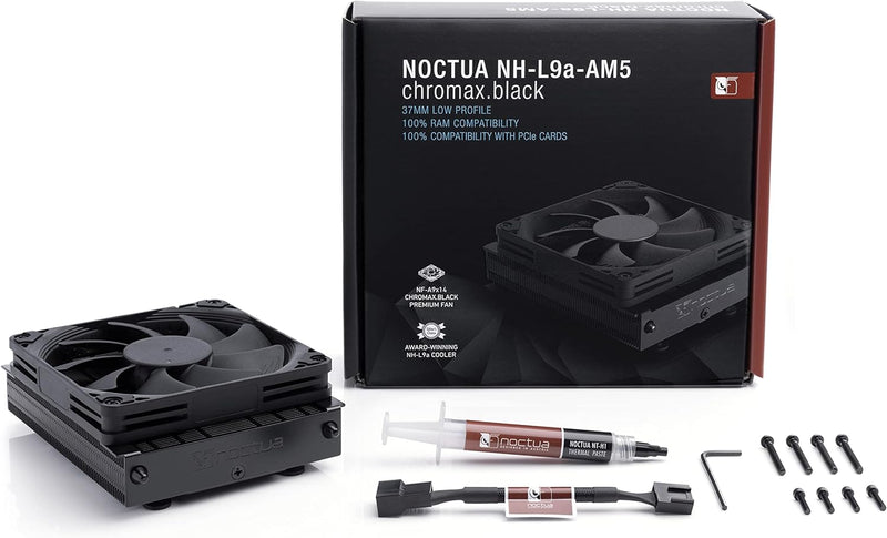 Noctua NH-L9a-AM5 chromax.black, Premium Low-profile Kühler für AMD AM5 (Schwarz)