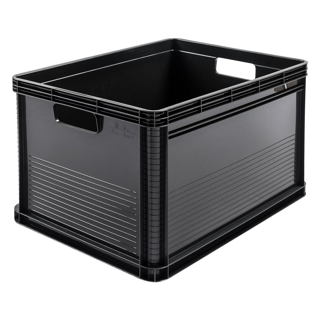 keeeper Transportbox-Set 3-teilig, Stapelbar, Polypropylen, 3 x 64 l, Robert, Graphit-Grau Graphit G