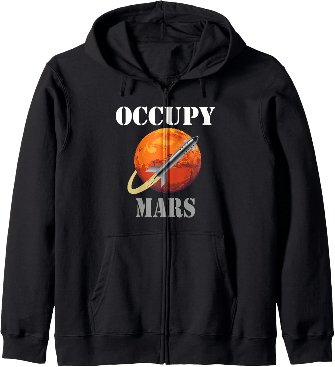 SCI-FI Space Interstellar Rakete Raumschiff Occupy Mars Kapuzenjacke