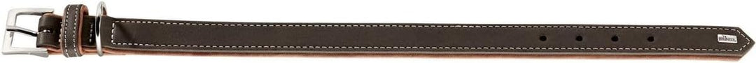 HUNTER PORTO Hundehalsband, Leder, nachhaltig, 45 (S), dunkelbraun/cognac dunkelnbraun/cognac 45 (S)