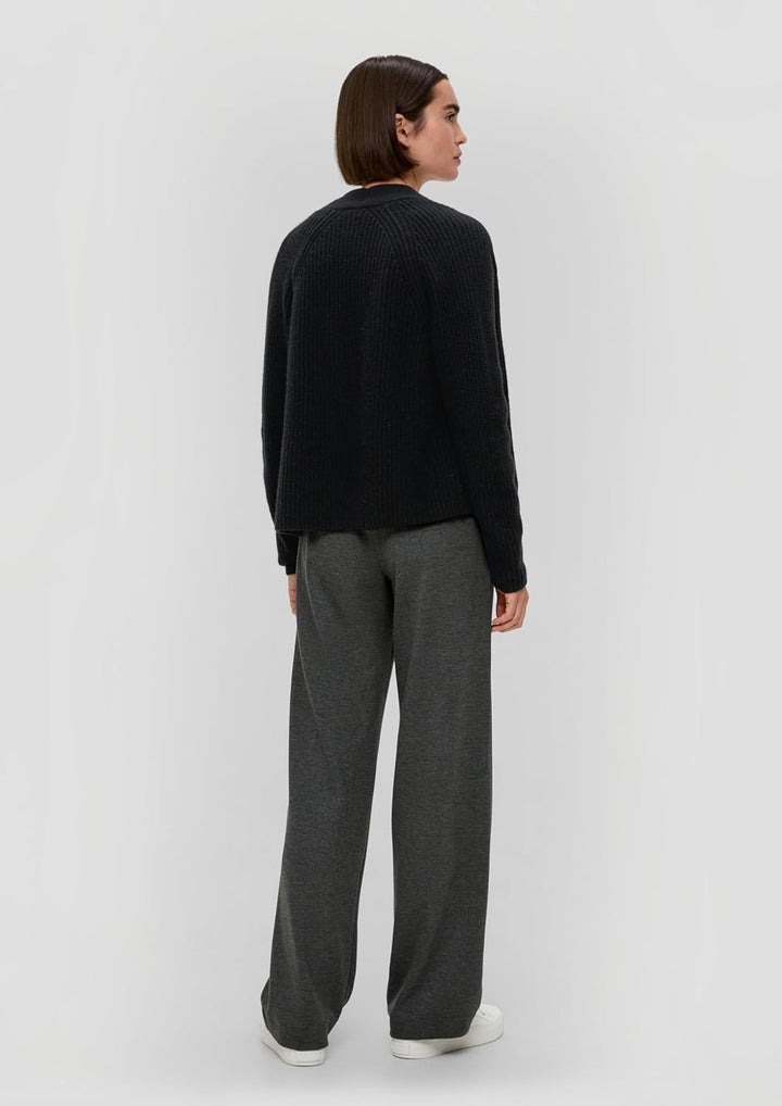 s.Oliver Kurzer Cardigan aus Wollmix 46 Schwarz, 46 Schwarz