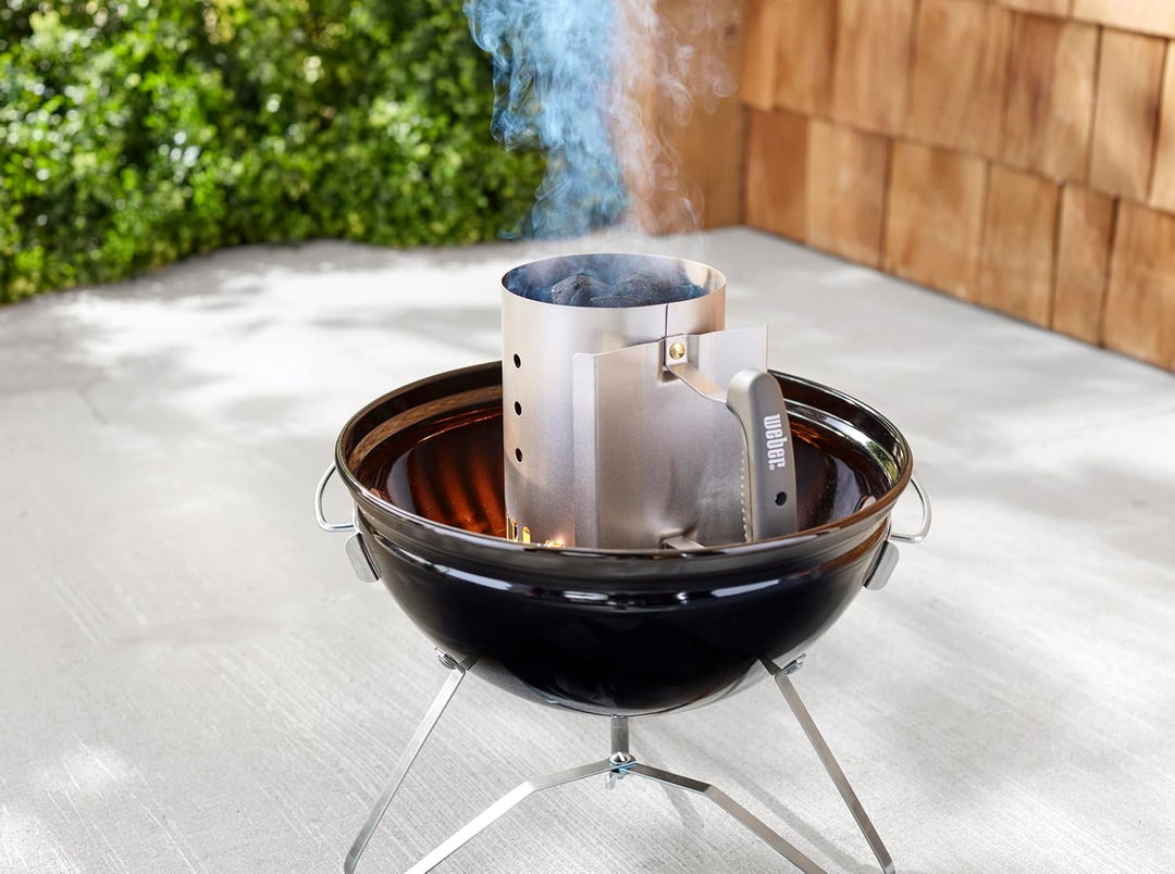 Weber Anzündkamin, Rapidfire Starter - Klein (20cm Höhe), kompakter Grillanzünder mit zwei Griffen,