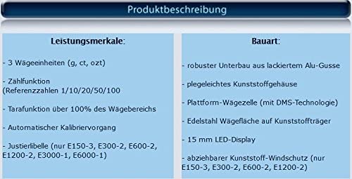 E6000 6000g/1g Präzisionswaage Laborwaage Feinwaage Industriewaage Tischwaage Goldwaage G&G