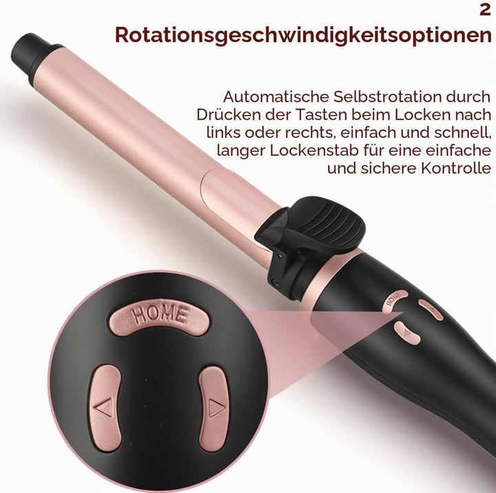 JAETON Lockenstab Automatisch - Automatischer Rotierender Lockenstab 25mm für Kleine Locken, 100-230