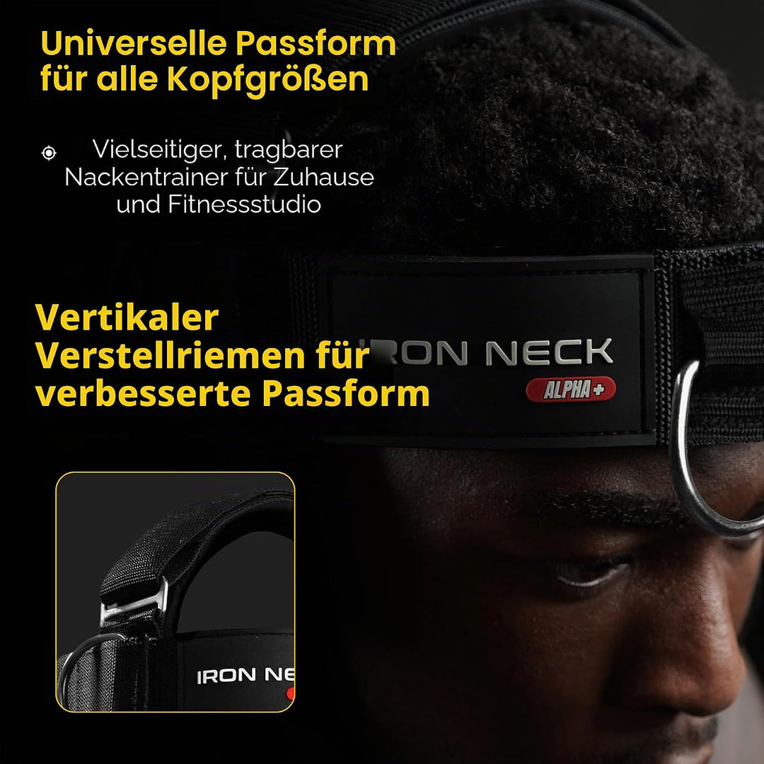 Iron Neck Alpha Harness Plus, schwarz oder grau