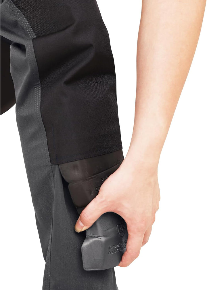 WORK IDEA Herren-Arbeitshose mit Oxford-Knietaschen, strapazierfähigem Canvas L Braun, L Braun