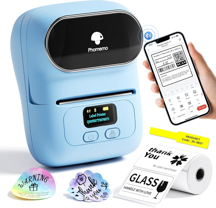 Phomemo M110 Bluetooth Etikettendrucker Barcode Etikettendrucker beschriftungsgerät Selbstklebend La