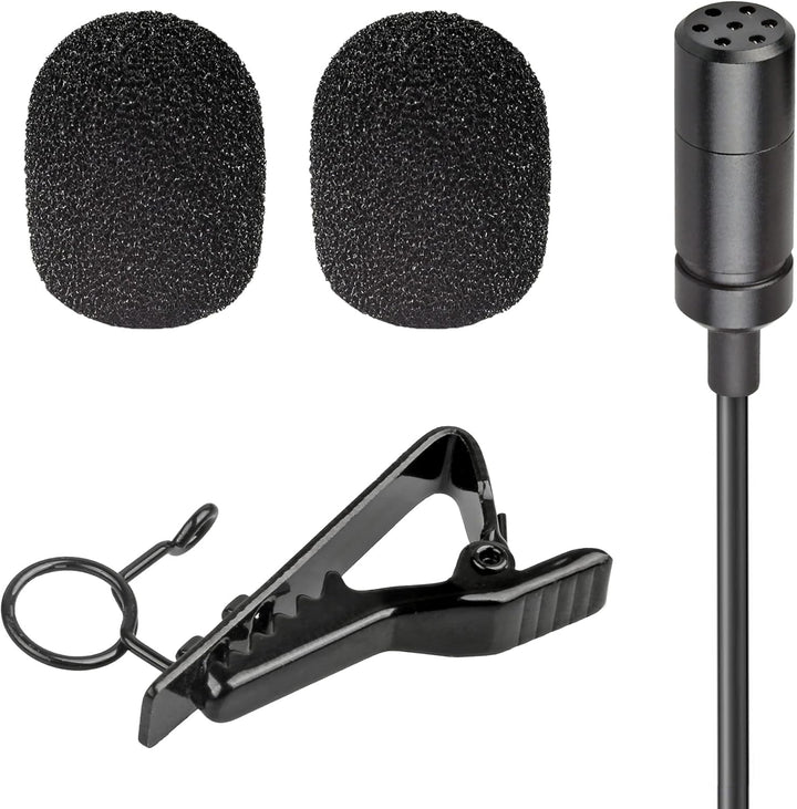 ayex Lavalier Mikrofon Kompatibel mit iPhone Kompatibel mit iPad Windschutz und Klemme perfekt für I