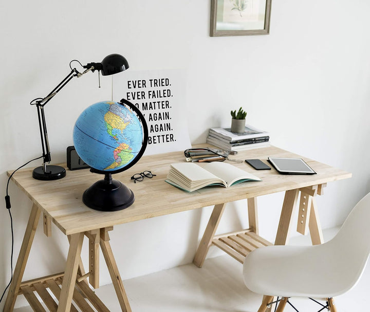 Topglobe 20cm Schülerglobus - Englische Karte - Globus Bildung Drehbarer - Pädagogische/Geografische