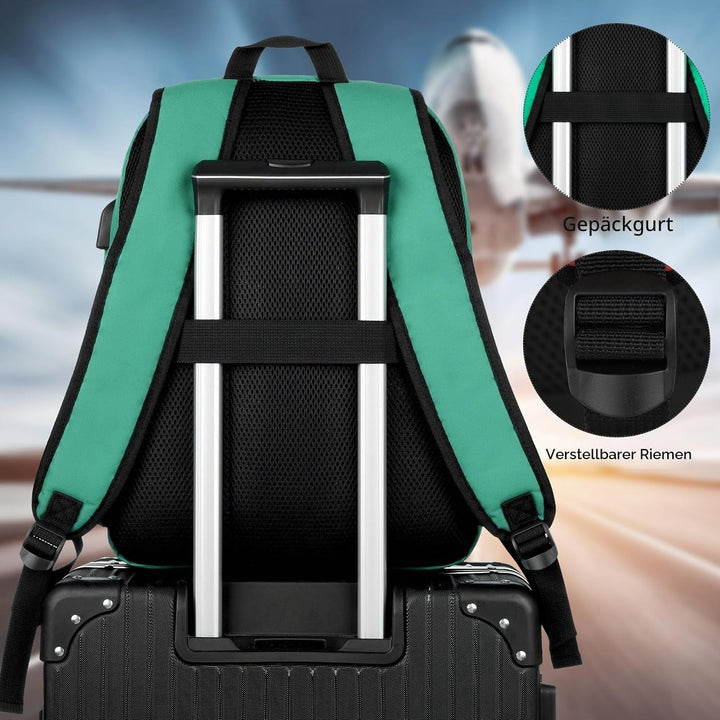 YAMTION Schulrucksack, Schultasche, für Mädchen und Jungen, Laptop-Rucksack mit USB-Ladeanschluss fü