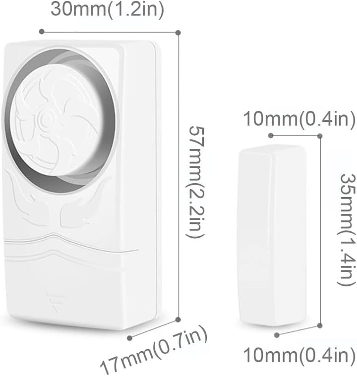 Mengshen Drahtloser Türfensteralarm, 10Er-Pack, Kleiner Magnetischer Eingangssensor, Alarmton Mit 11