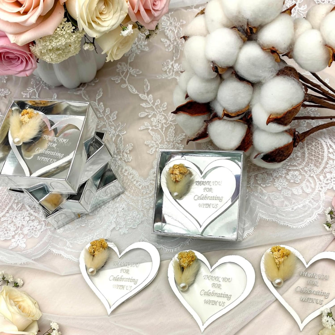 gastgeschenke Hochzeit personalisiert. 40 Stück, Gold Silber Acryl Hochzeit gastgeschenke für die gä