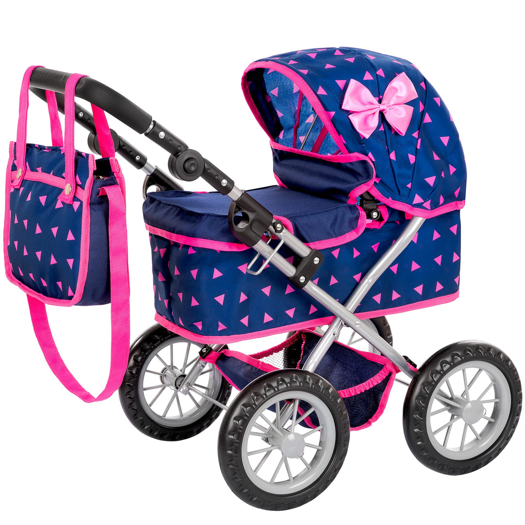 Kinderplay Puppenwagen ab 2 Jahre, Kinderwagen Puppen - Leichte und Stabile Konstruktion, Kinderpupp