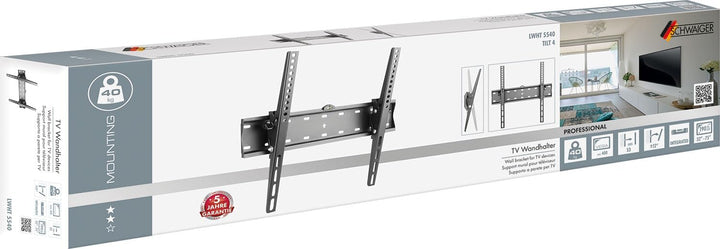 SCHWAIGER LWHT5540 513 TV-Wandhalterung 32-75 Zoll Fernseherhalterung Mounting TV-Aufhängung neigbar