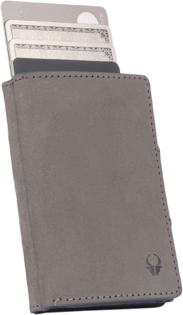 DONBOLSO Wallet Flip - Slim Wallet mit Flipcase - Leder Geldbeutel mit RFID Schutz - Schmale Geldbör