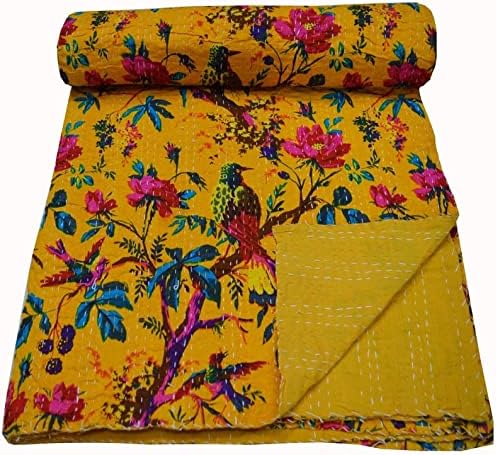 Schöne indische handgemachte Kantha Quilt Baumwolle Tagesdecke werfen Kantha Quilt, Bettwäsche werfe