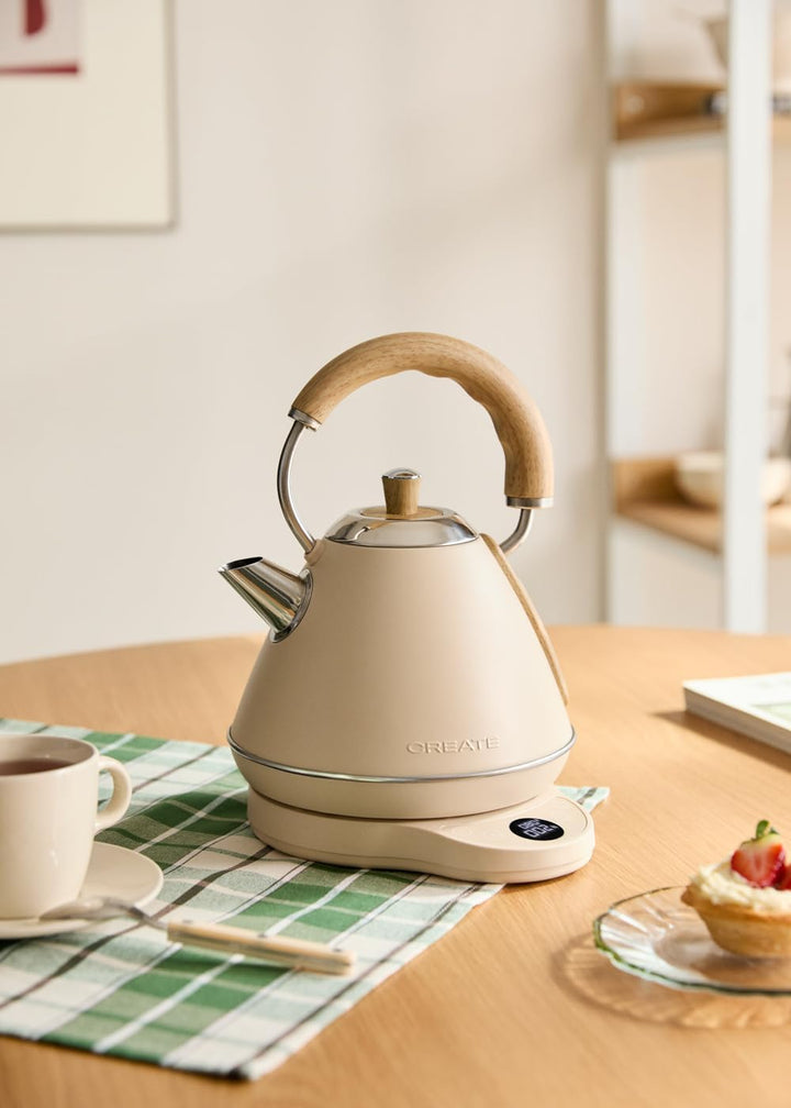 CREATE KETTLE RETRO PRO / Elektrischer Wasserkocher, 1 l, mit Sandtemperaturregelung, Auto-System, A