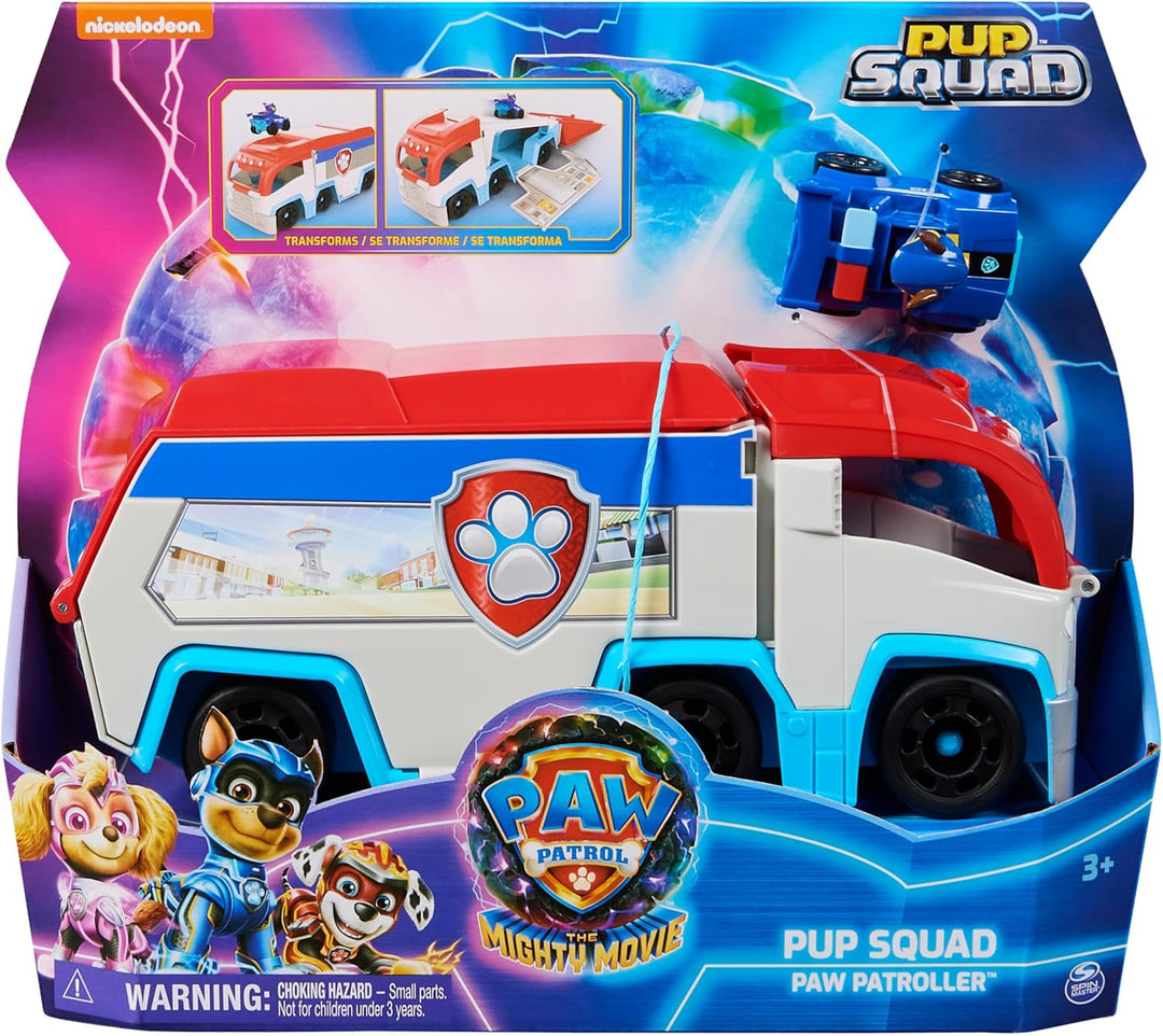 PAW PATROL: Der Mighty Kinofilm, Pup Squad Patroller Teamfahrzeug mit Chase-Spielzeugauto, Spielzeug