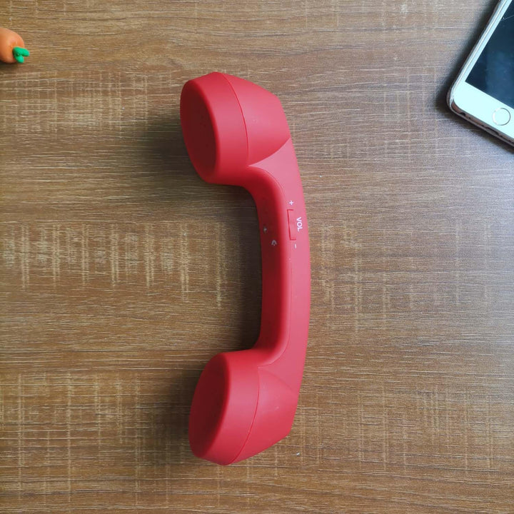 kabellose Retro-Telefonhörer Kopfhörer Bluetooth für EIN Handy mit bequemem Anruf,rot, Rot