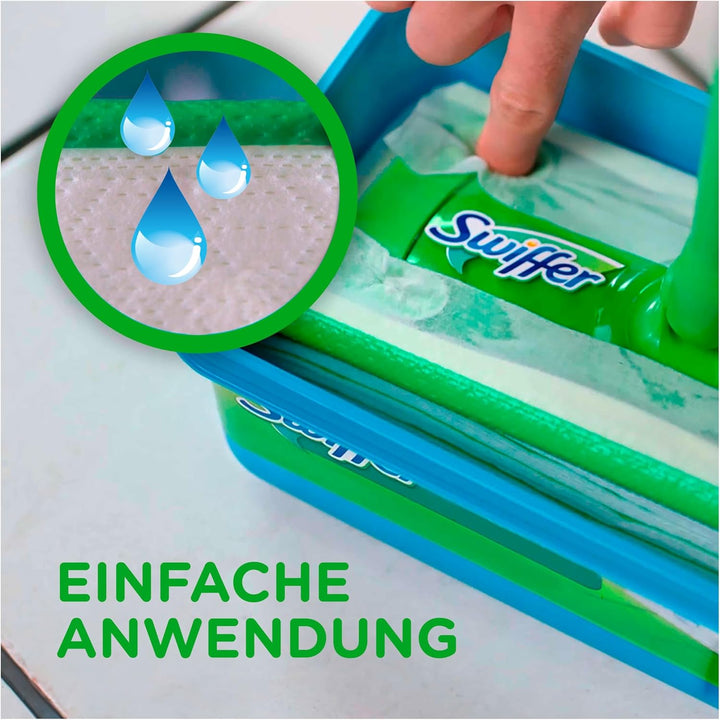 Swiffer Bodenwischer Mit 102 Trockenen Bodentüchern Nimmt Schmutz Auf Und Schliesst Ihn Ein (+3 Feuc