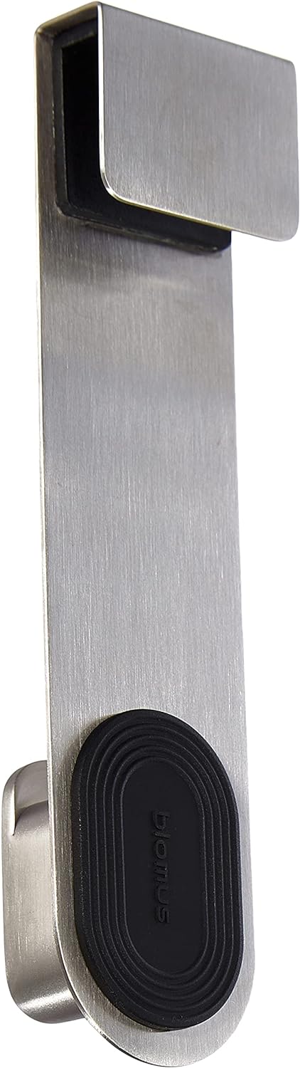 blomus -AREO- Haken für Glasduschwand aus mattiertem Edelstahl, 6 - 8 mm Wandstärke, moderner Handtu
