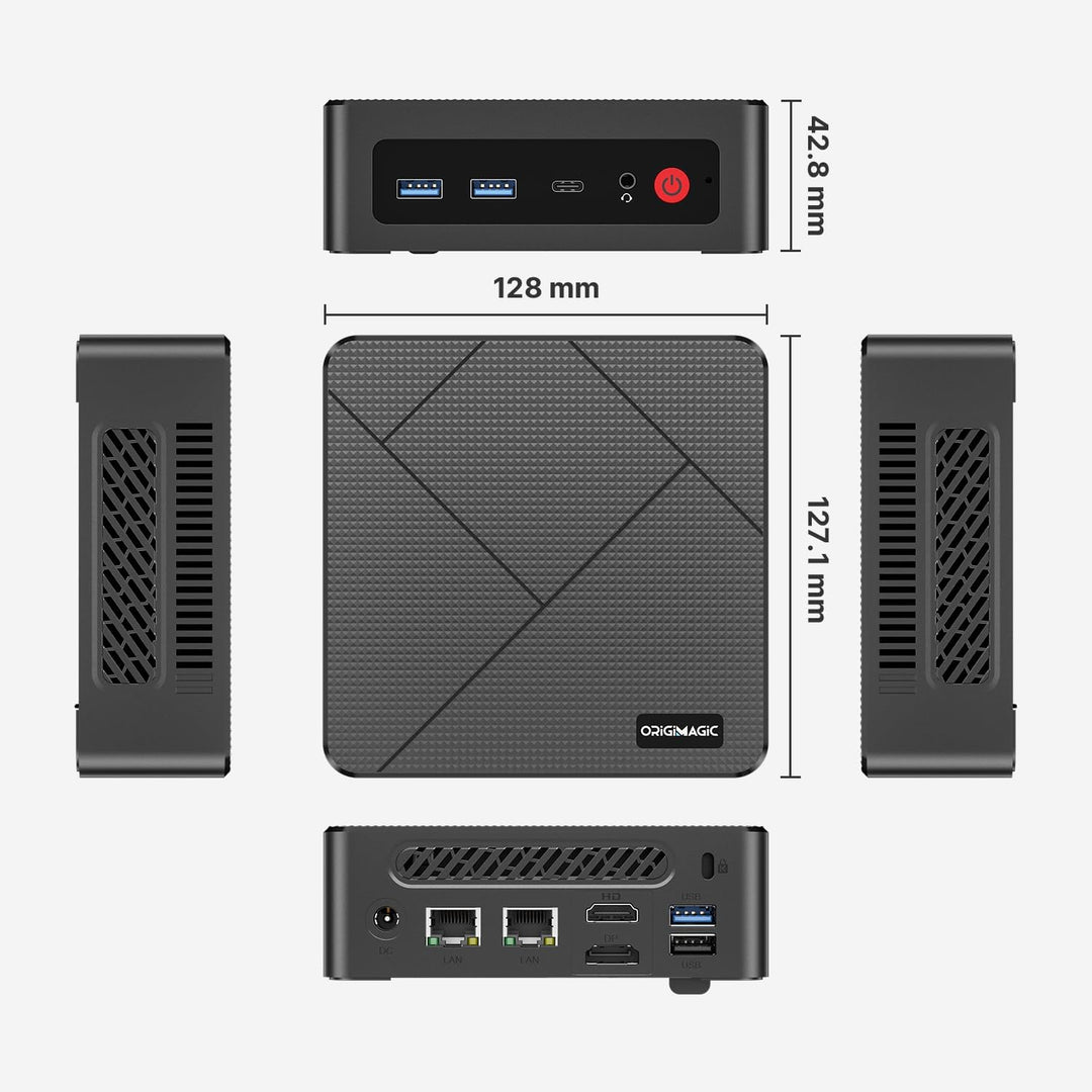 N1 Lite Mini PC, mit AMD Ryzen 7 5700U(bis zu 4,3GHz) Mini Gaming PC, 16GB RAM 512GB SSD Desktop PC,