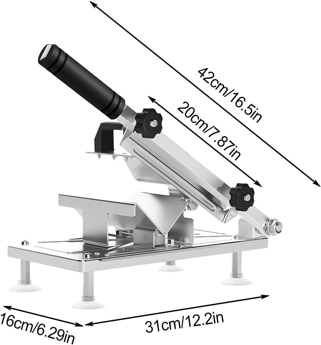 Manuelle Fleischschneidemaschine,Edelstahl Küchenhand Fleischschneider - Gefrorene Fleischschneidema