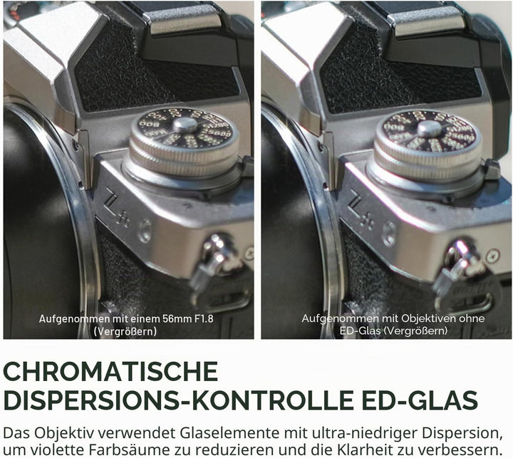 TTARTISAN AF 56 mm F1.8 für Fuji X-Mount Objektiv, APS-C 56 mm f/1.8 Autofokus Prime STM Objektive (