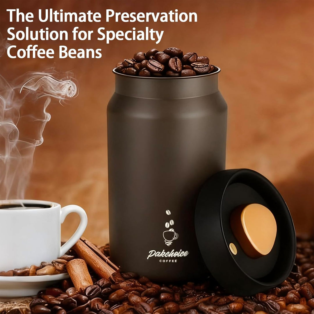 Kaffeebohnen Behälter (1,2L), Kaffeedose Luftdicht, kaffeedose, 316 Edelstahl Material, geeignet Für