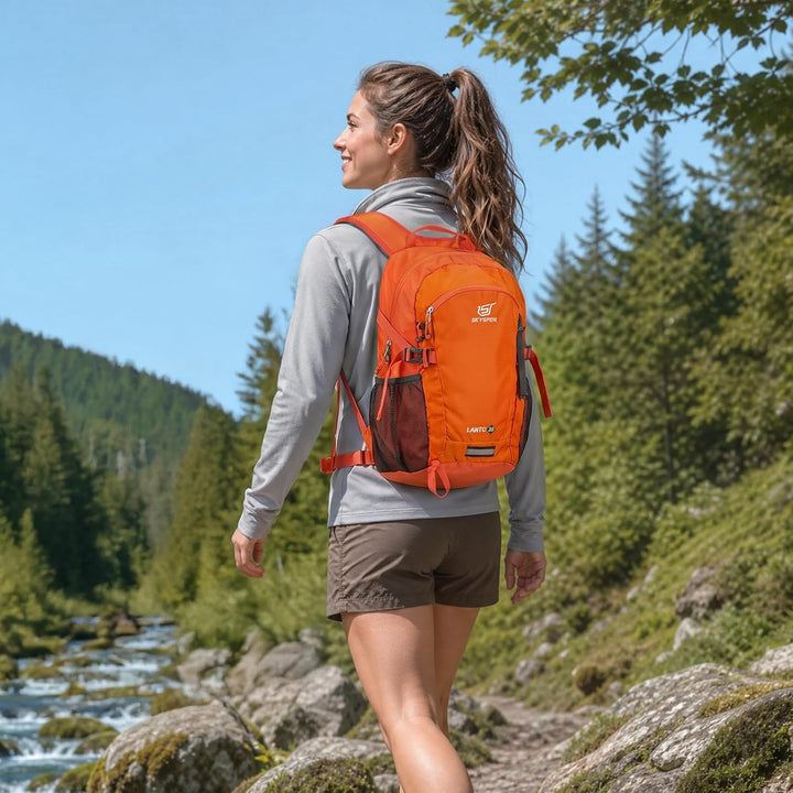 SKYSPER LANTC 20 Leicht Wanderrucksack 20L Klein Rucksack mit Rückenbelüftung Trekkingrucksack aus a