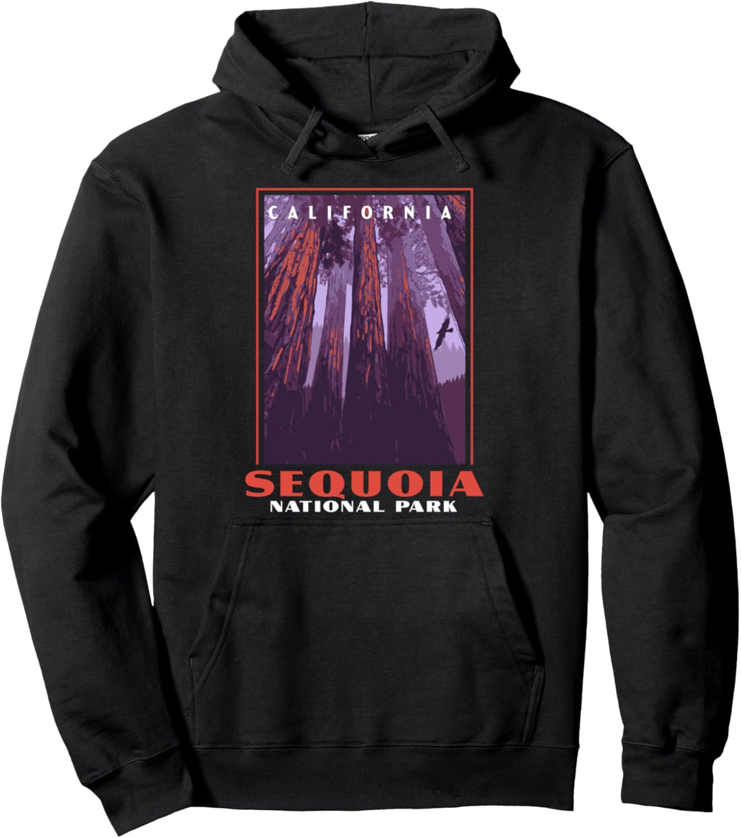Sequoia National Park California Vintage WPA Poster Style Pullover Hoodie