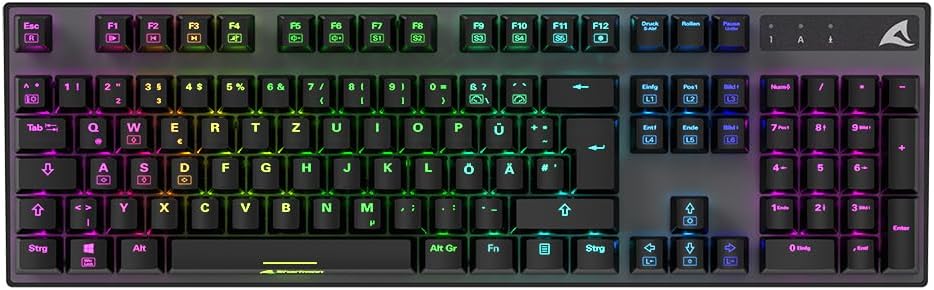 Sharkoon Skiller SGK20, mechanische Schalter, Huano Brown, RGB & Razer DeathAdder Essential (2021) -