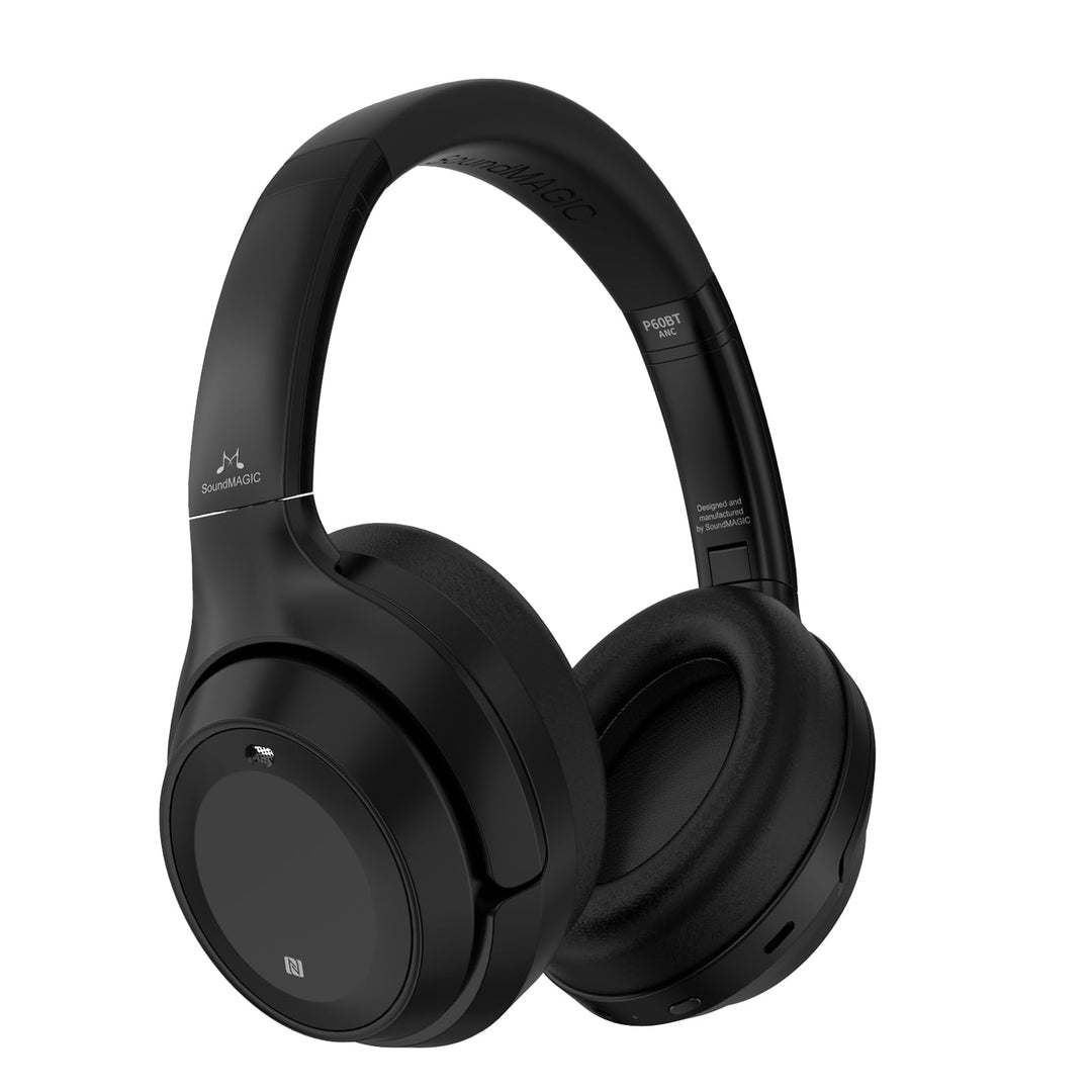 SoundMAGIC P60BT ANC Over Ear Bluetooth Headset Active Noise Cancelling Wireless Headphones with Mic