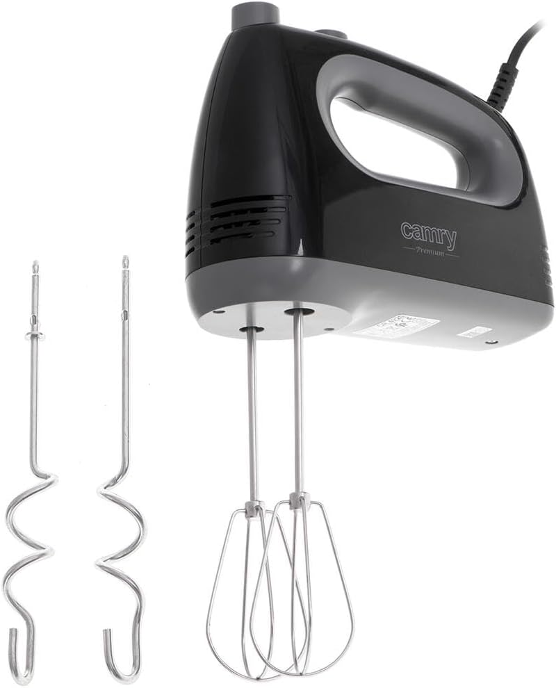 ADLER Camry Schwarz Handmixer, 750 W Leistung, Turbo-Funktion
