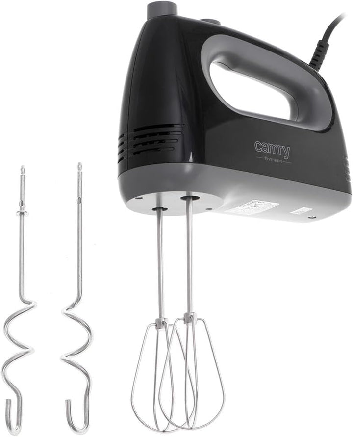 ADLER Camry Schwarz Handmixer, 750 W Leistung, Turbo-Funktion
