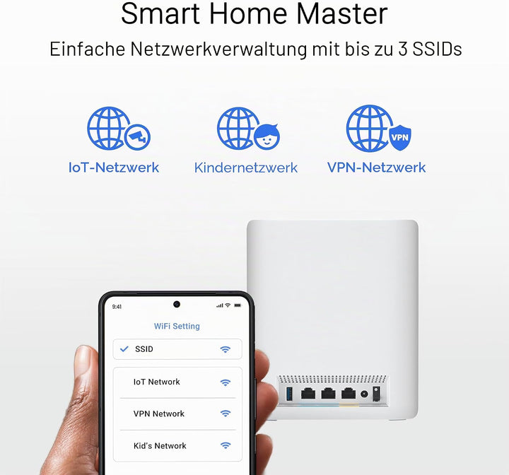 ASUS ZenWiFi BT10 Tri-Band WiFi 7 Smart AiMesh Extendable Router 2er Set (6 GHz WLAN, 18 Gbps, bis z