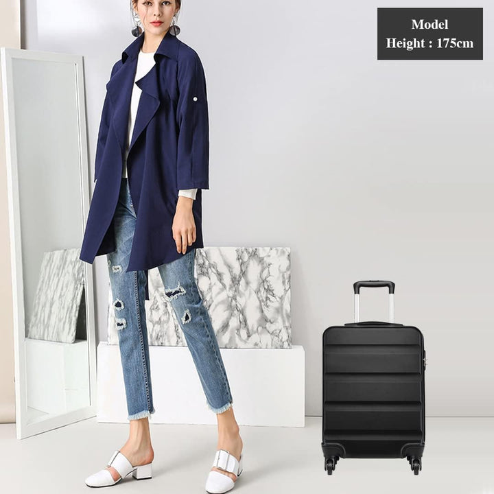 KONO Handgepäck Koffer Leicht Reisekoffer mit Rollen und TSA Schloss, Klein Koffer Trolley Handgepäc