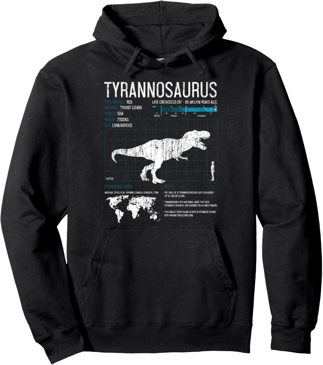T-Rex Dinosaurier Fakten Tyrannosaurus Paläontologie Pullover Hoodie