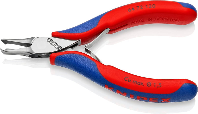 Knipex Elektronik-Vornschneider mit Mehrkomponenten-Hüllen 120 mm 64 72 120 Minischneide mit Facette