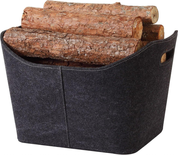 TrendLine Holzkorb Filz Kaminholzkorb Brennholzkorb Feuerholzkorb Allzweckkorb