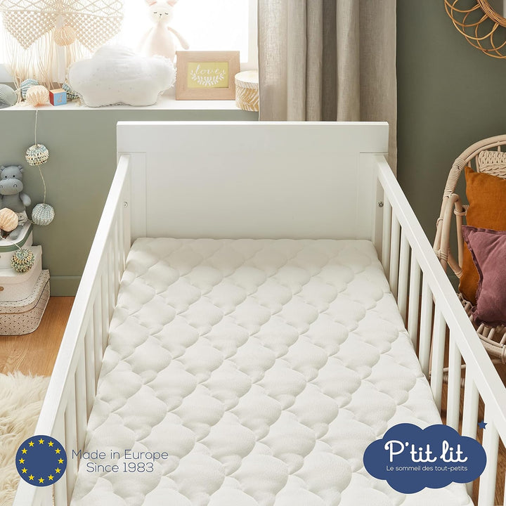 P'tit Lit - Babymatratze aus Bambus - 70x140 cm - Weiche und saugfähige Viskose - Ohne chemische Beh