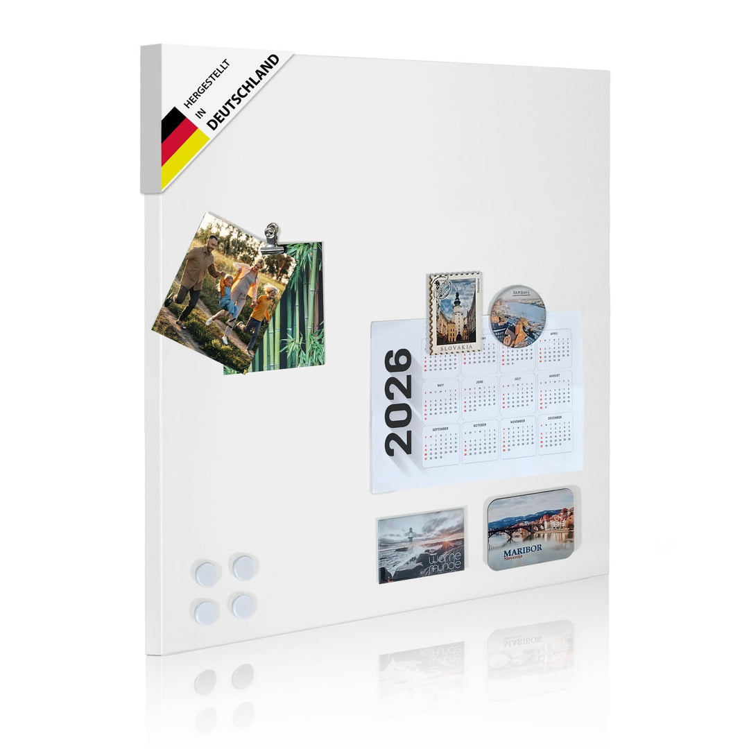 banjado® Magnettafel 50 x 50cm / Magnetwand aus Metall/Magnetpinnwand als Memoboard/Pinnwand Magnett
