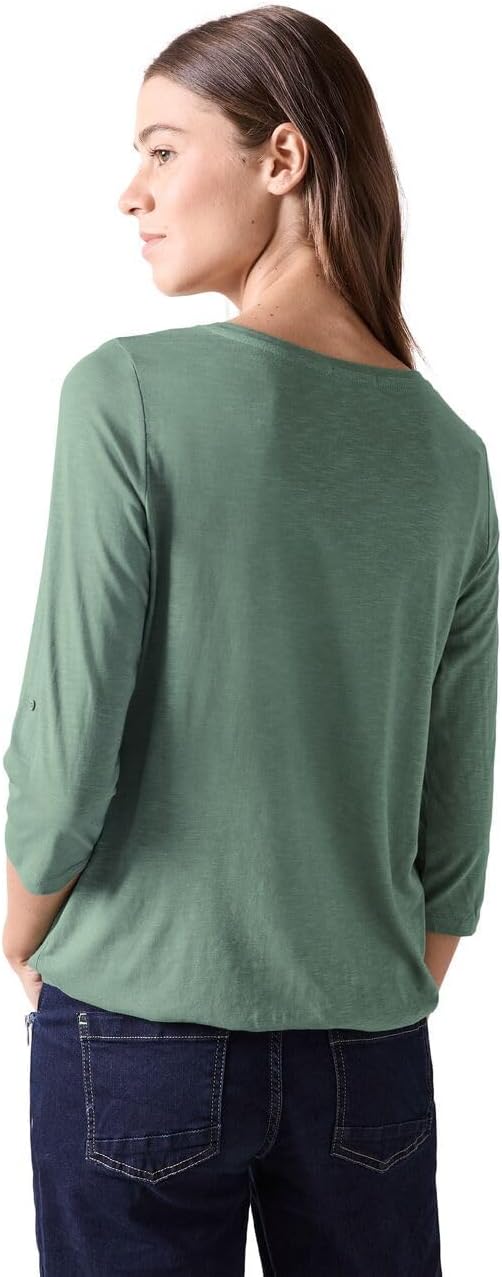 Cecil Damen T-Shirt M Raw Salvia Green, M Raw Salvia Green