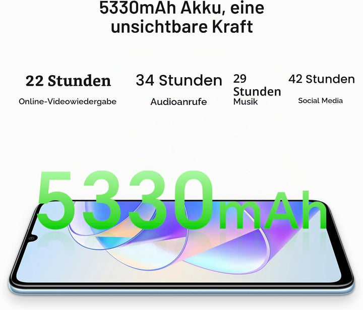 Honor X7a 128GB/4GB RAM Dual-SIM midnight-black, Schwarz Mitternacht, (5109AMLW) Mitternachtsschwarz